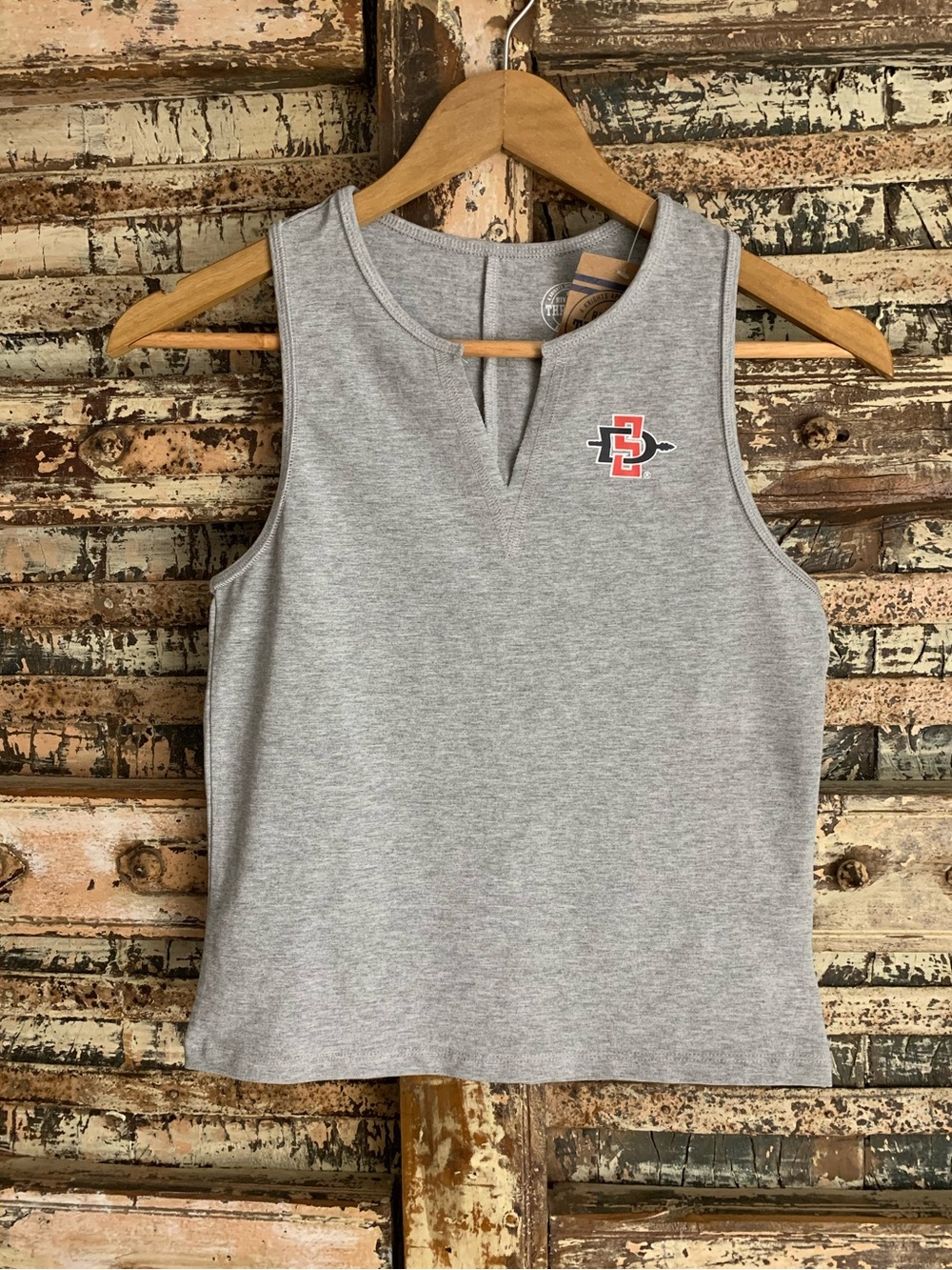 NWT Rivalry Threads 91 Grey San Diego State Aztecs Tank Top Notch Neck SDSU, M